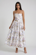 Ysabella - Vestido Midi Atemporal - Floral