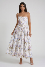 Ysabella - Vestido Midi Atemporal - Floral