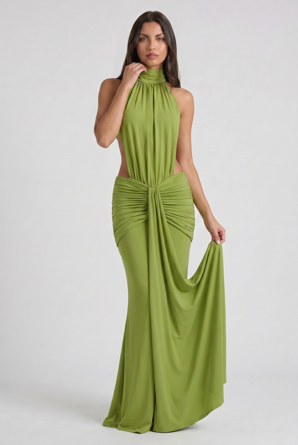 Kayo - Vestido Halter Drapeado