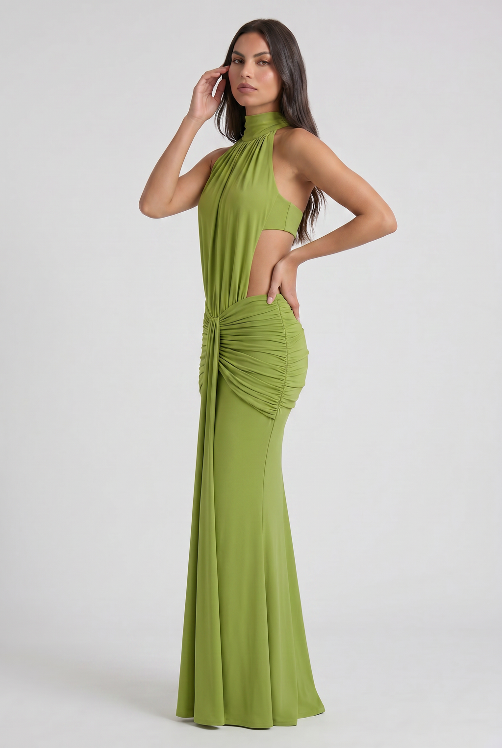 Kayo - Vestido Halter Drapeado
