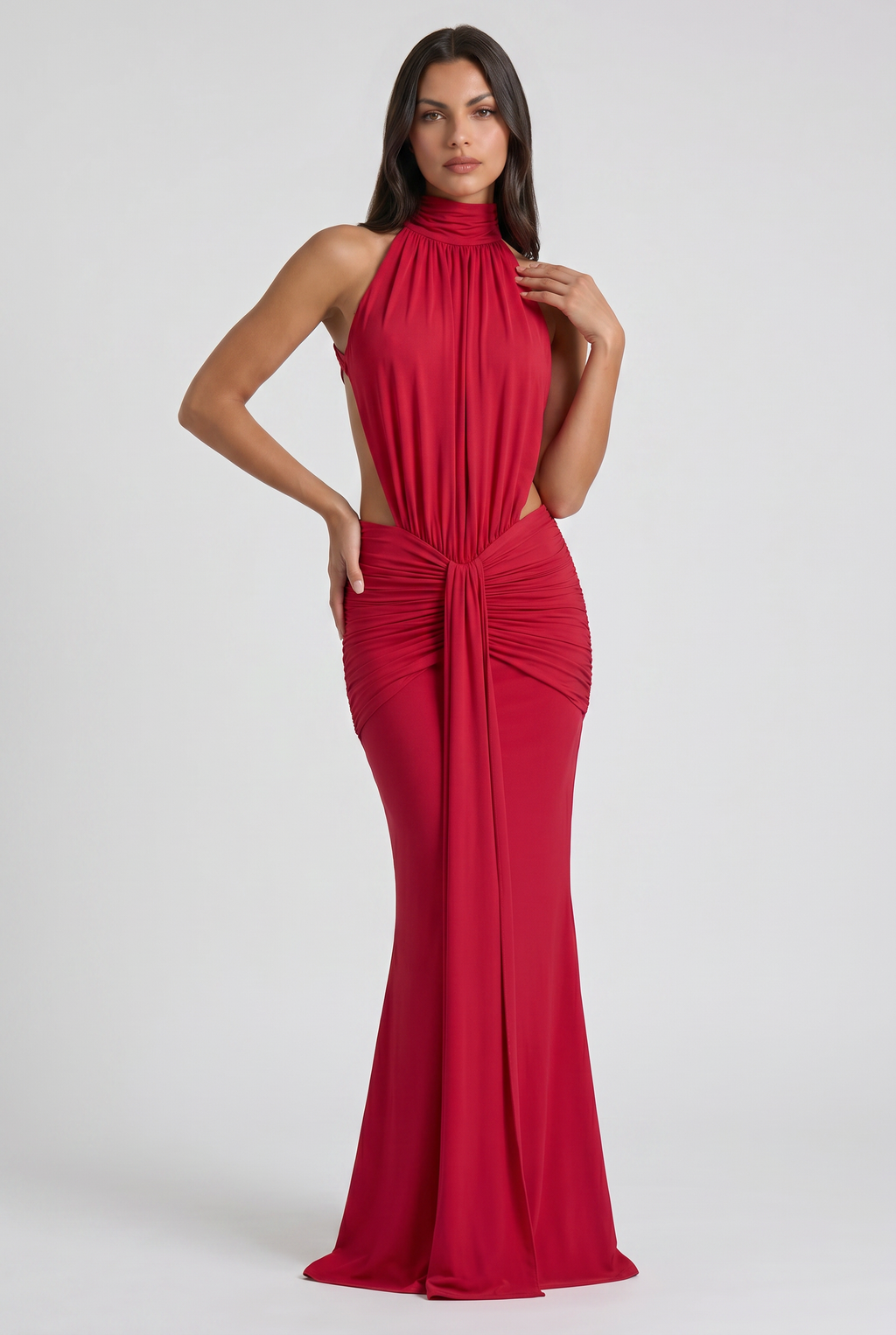 Kayo - Vestido Halter Drapeado