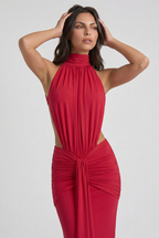 Kayo - Vestido Halter Drapeado