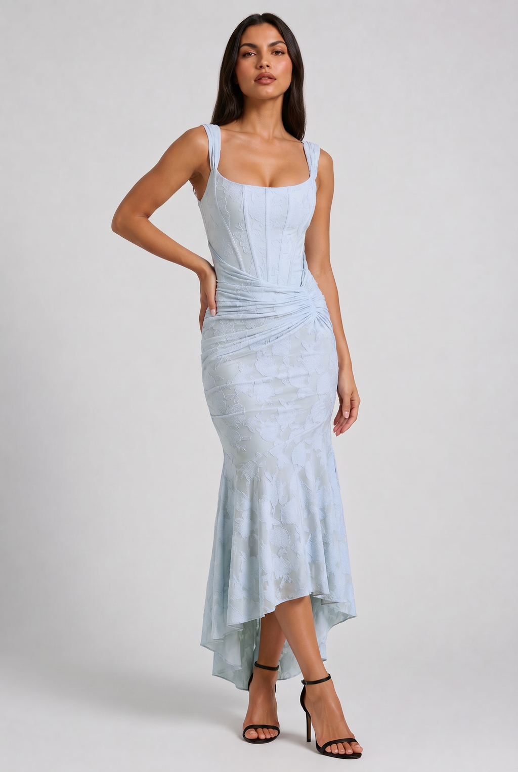 Charlotte - Vestido Midi Corset Azul