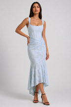 Charlotte - Vestido Midi Corset Azul