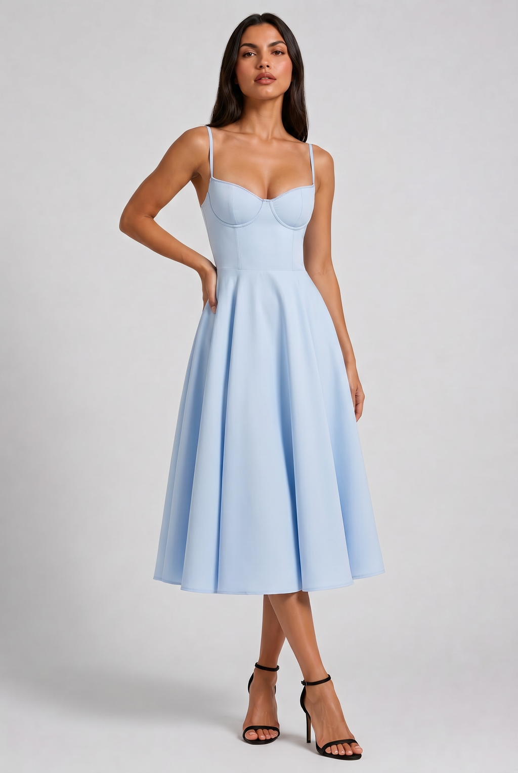 Selene - Vestido Midi Corset (Blanco)