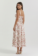 Amelie - Vestido Midi Floral con Lazo