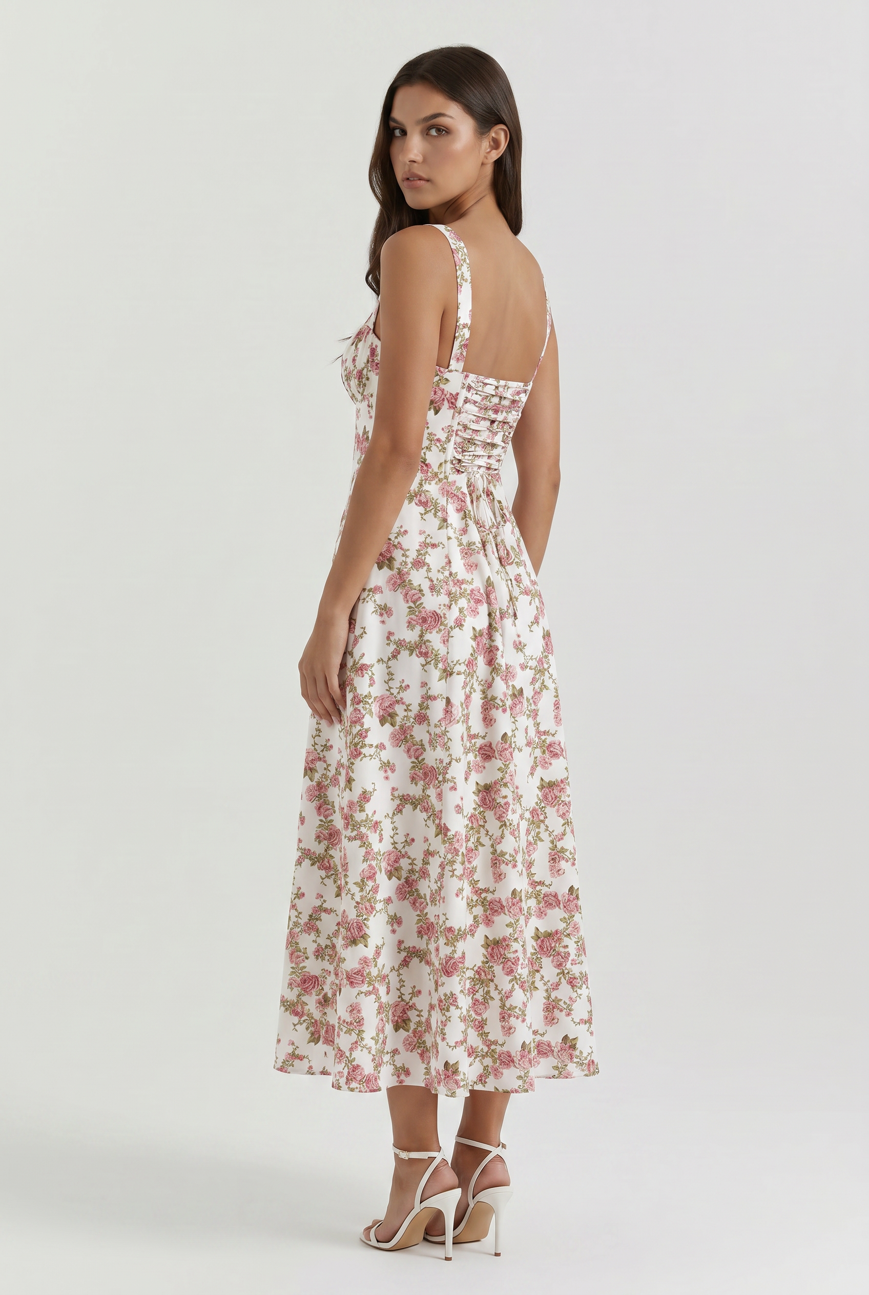 Amelie - Vestido Midi Floral con Lazo