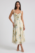 Lynn - Vestido Midi Corset Floral - Floral