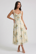 Lynn - Vestido Midi Corset Floral