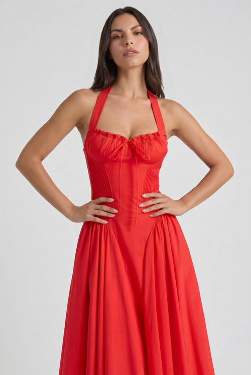 Aurora - Vestido Corset Rojo
