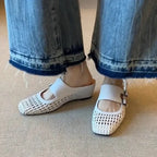 BELLAMONT™ | Sandalias de Cuña Tejidas con Punta Cuadrada