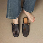MONVETTA™ | Zapatos Retro Tejidos con Tacón de Bloque