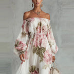 Piwonia | Vestido Maxi de Hombros Descubiertos