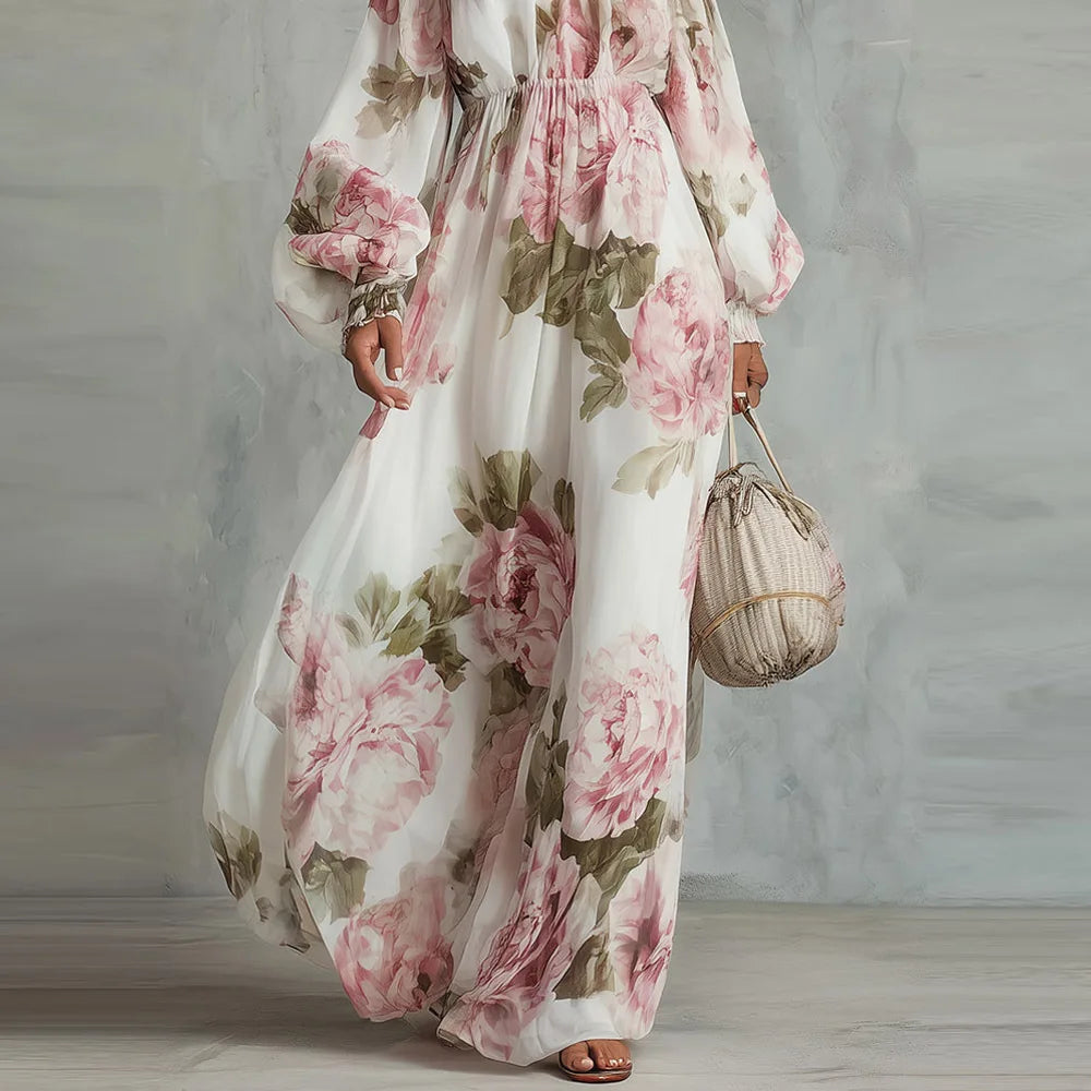 Piwonia | Vestido Maxi de Hombros Descubiertos