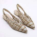 TRENDIVA™ | Sandalias Planas Trenzadas Puntiaguda