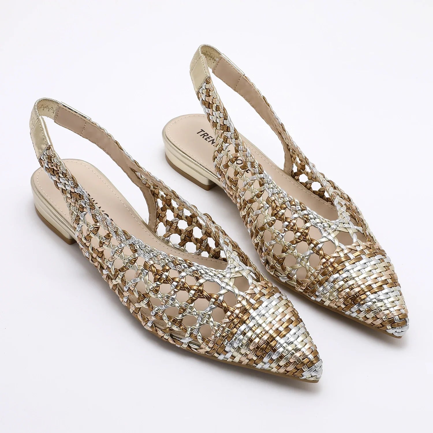 TRENDIVA™ | Sandalias Planas Trenzadas Puntiaguda