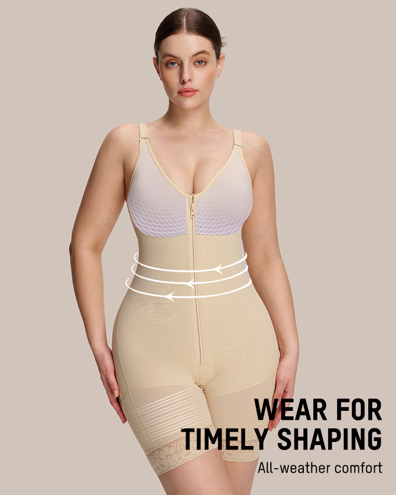 Faja de Compresión Extra Firme de Cuerpo Completo con Cremallera