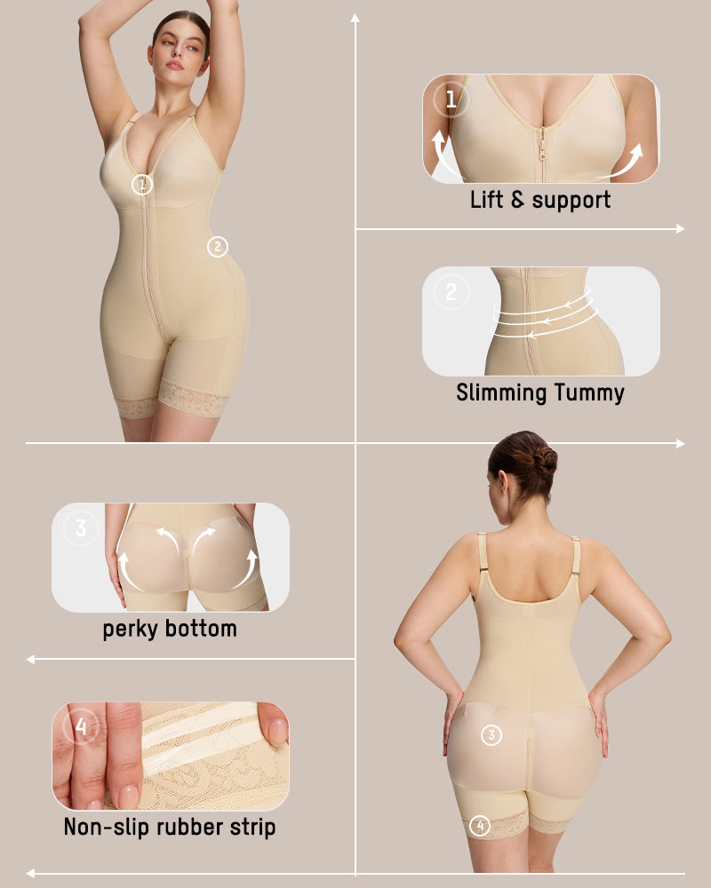 Faja de Compresión Extra Firme de Cuerpo Completo con Cremallera