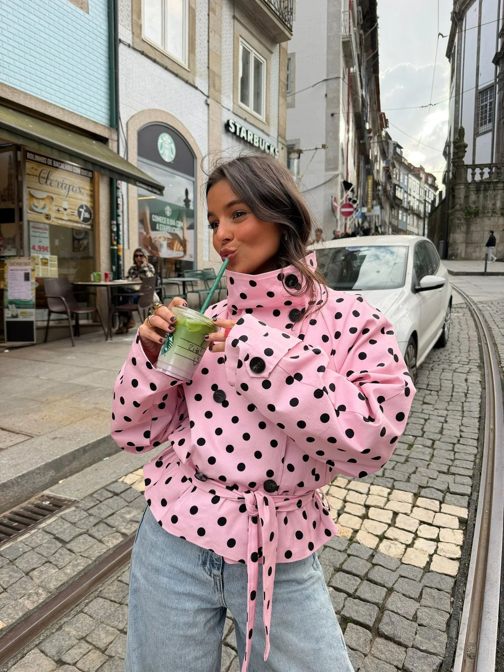 Trench Valentina Rosa de Lunares™