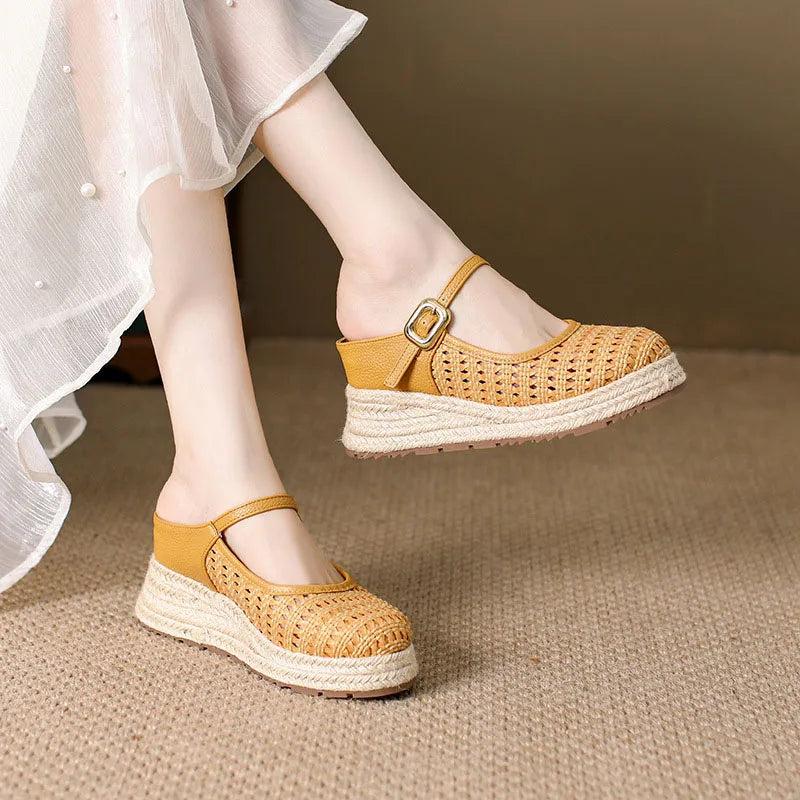 CASABELLA™ | Zapatillas de Cuña con Plataforma de 8 cm