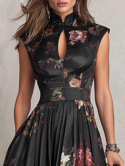 Jagoda | Vestido Midi Plisado con Cuello