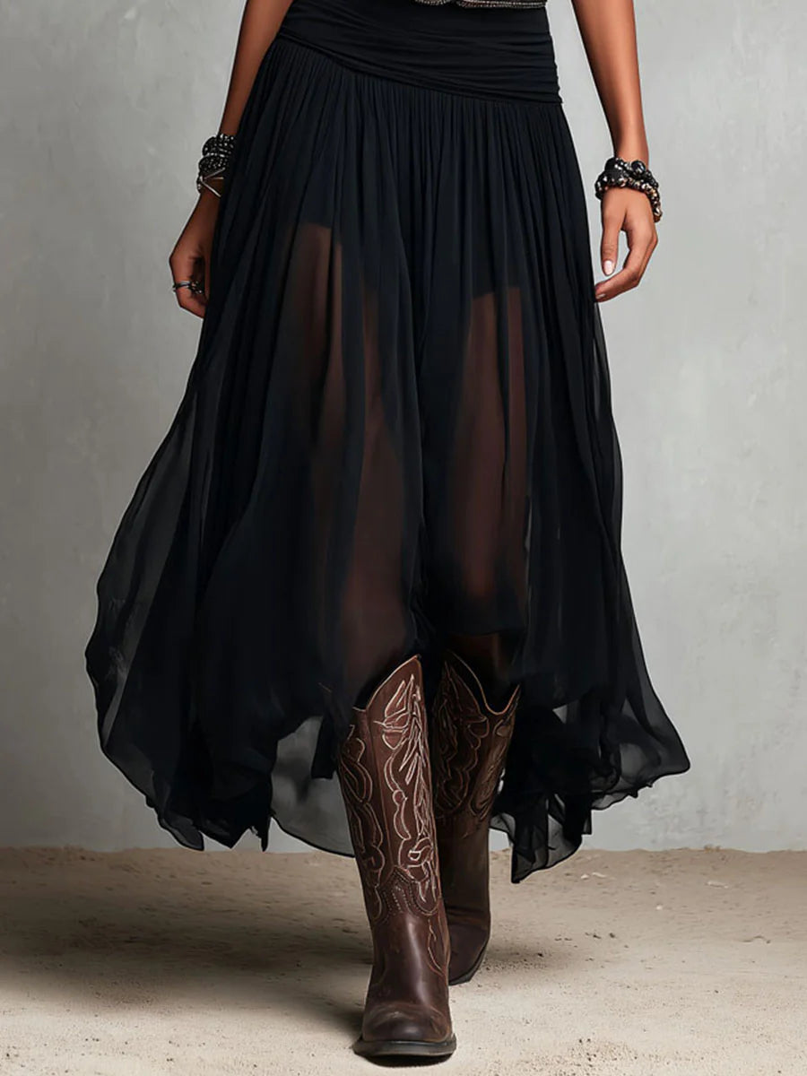 Kaja | Conjunto con Falda Maxi de Tul