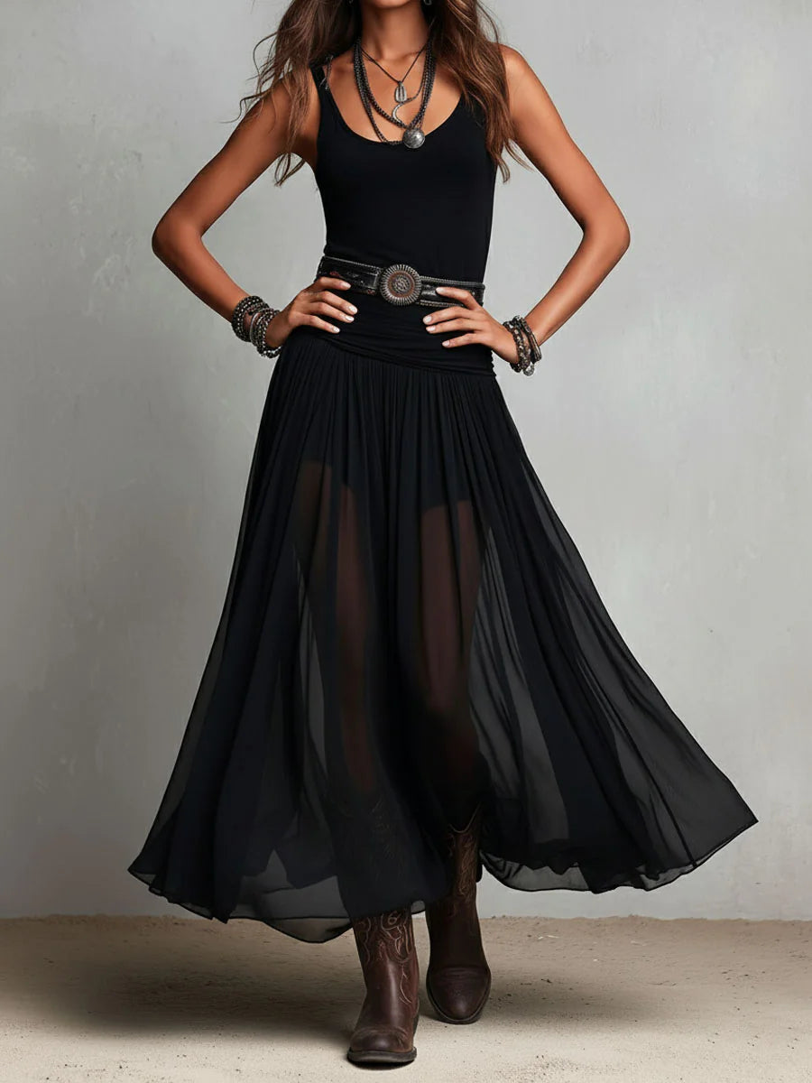 Kaja | Conjunto con Falda Maxi de Tul