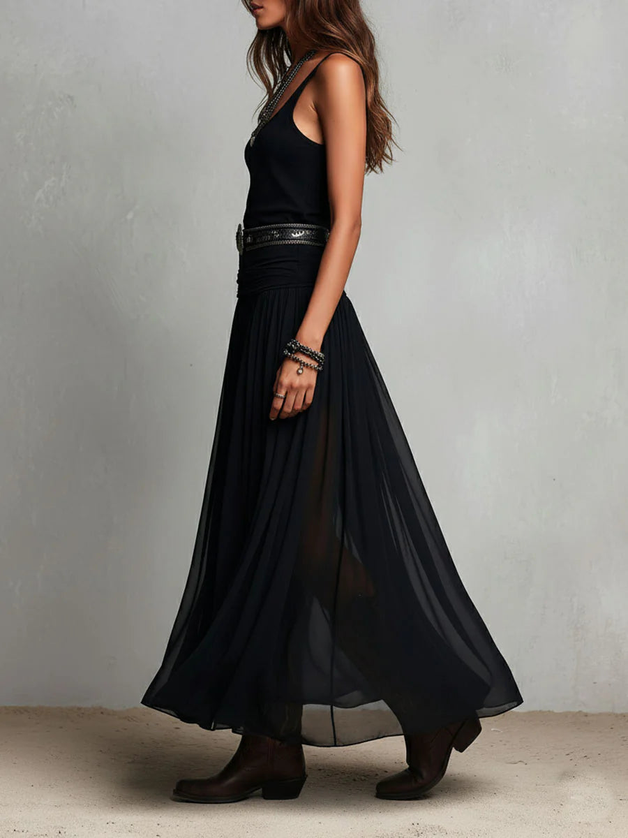 Kaja | Conjunto con Falda Maxi de Tul