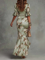 Malwina | Vestido Maxi con Mangas Acampanadas