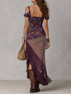 Kalina | Vestido Maxi Estampado Animal Print y Floral