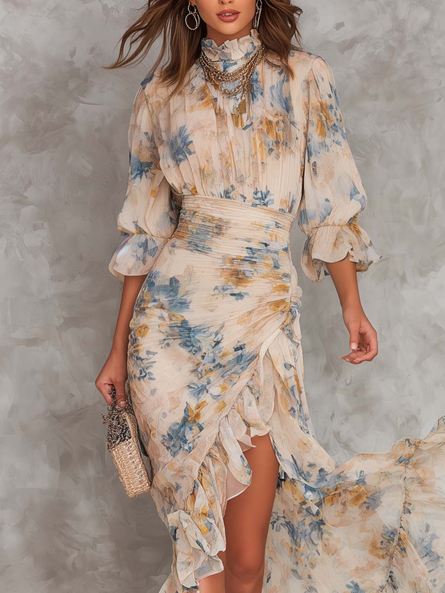 Alira | Vestido Maxi Asimétrico Floral