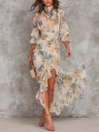 Alira | Vestido Maxi Asimétrico Floral