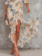 Alira | Vestido Maxi Asimétrico Floral