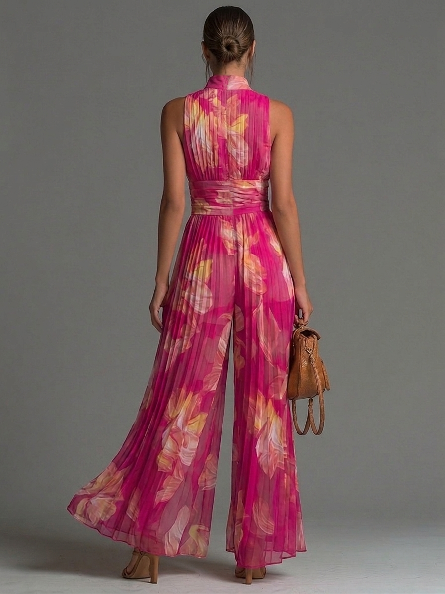 Serina | Mono Plisado con Estampado Floral