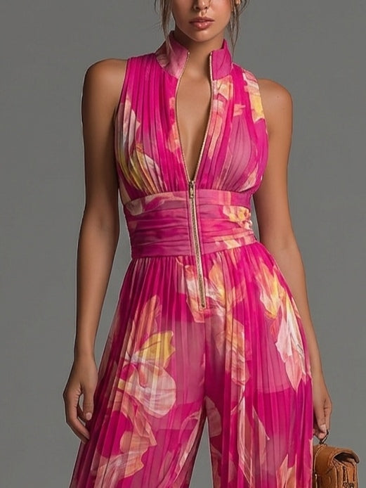 Serina | Mono Plisado con Estampado Floral