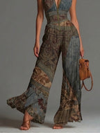 Mono Sin Mangas en Chiffon con Estampado Étnico Bohemio