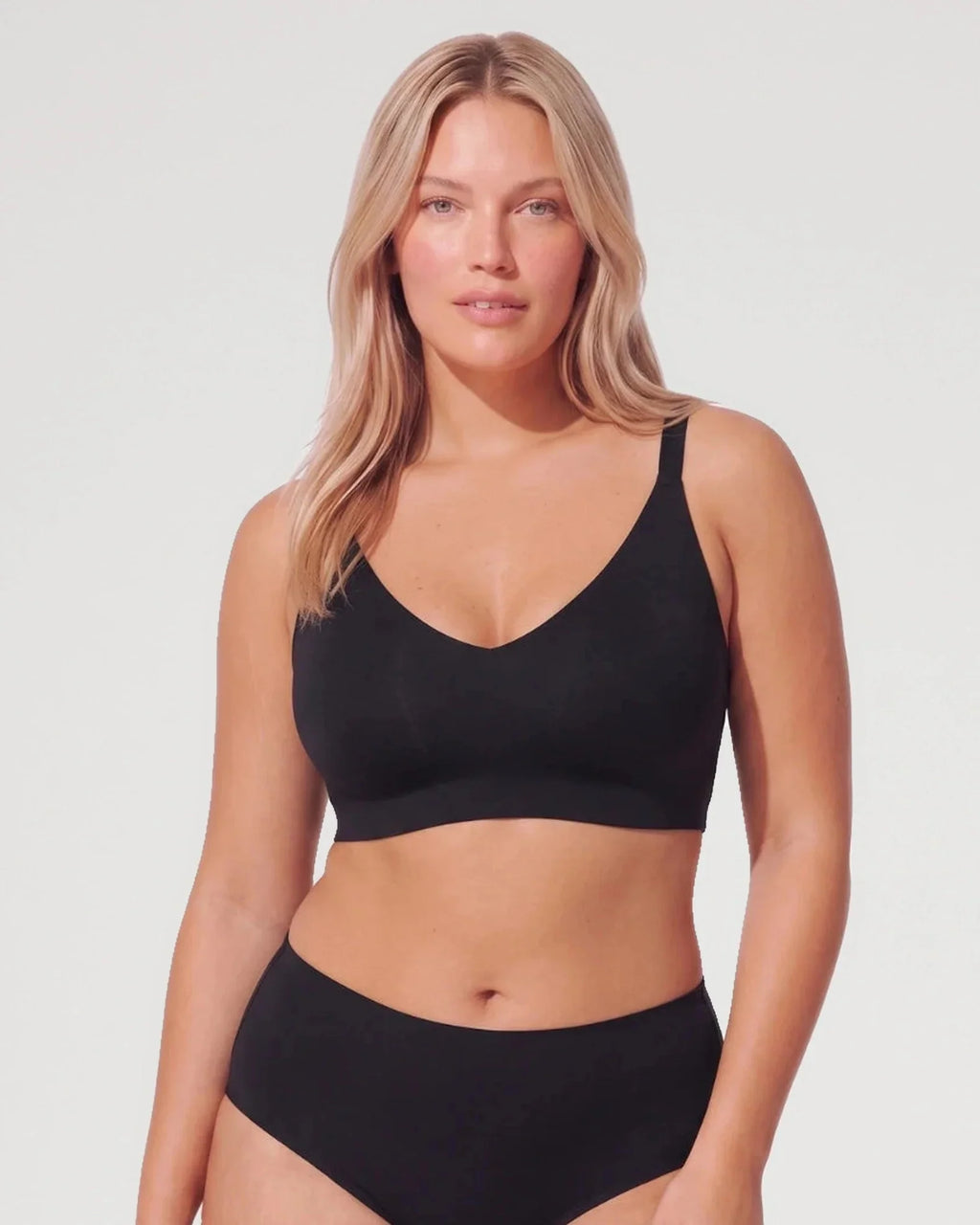 Bralette de Encaje con Escote V y Espalda de Encaje