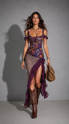 Vestido Maxi Urbano Nómada con Estampado de Leopardo