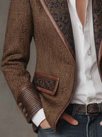 Gisèle | Blazer con Paneles Estampado Espiga