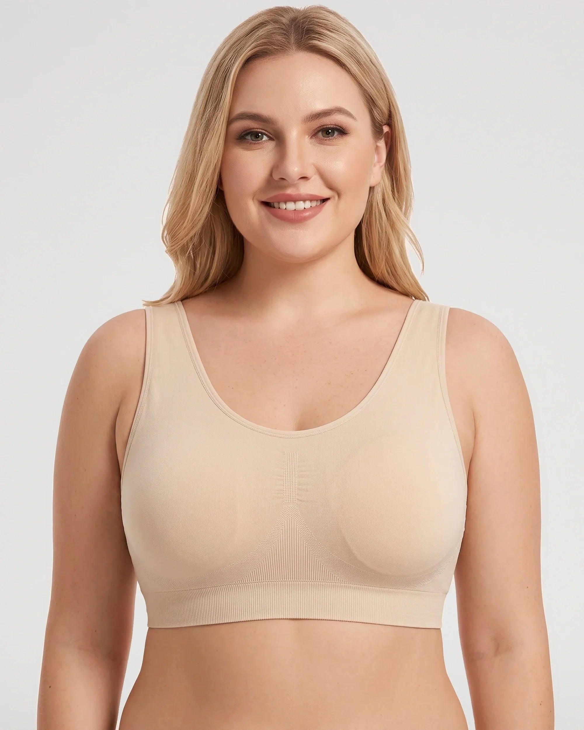 Sujetador Push-Up Sin Aros de Cobertura Completa con Espalda U