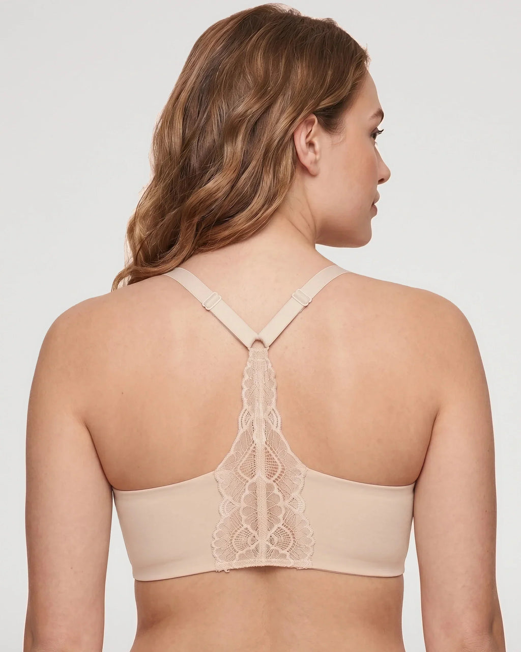 Bralette de Encaje con Escote V y Espalda Nadadora
