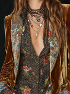 Marcelline | Blazer Patchwork Floral Vintage