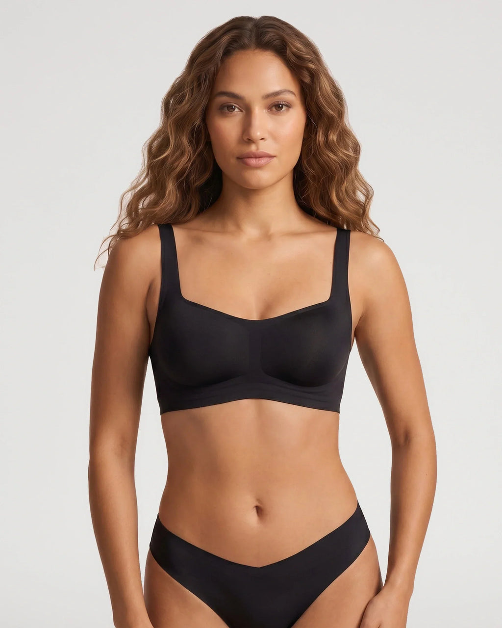 Conjunto Bralette Sin Costuras de Escote Cuadrado + Braguita