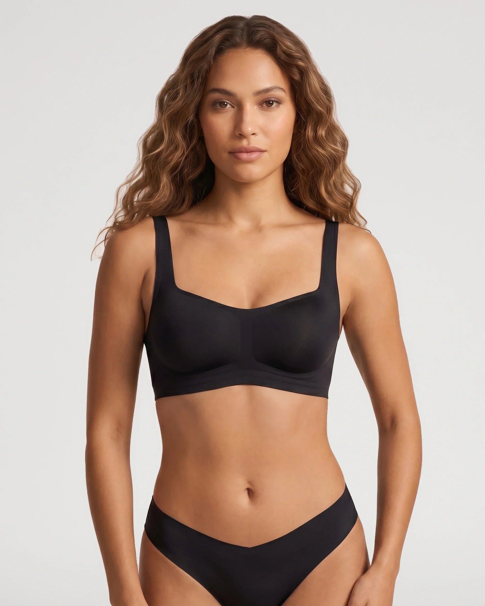 Conjunto Bralette Sin Costuras de Escote Cuadrado + Braguita