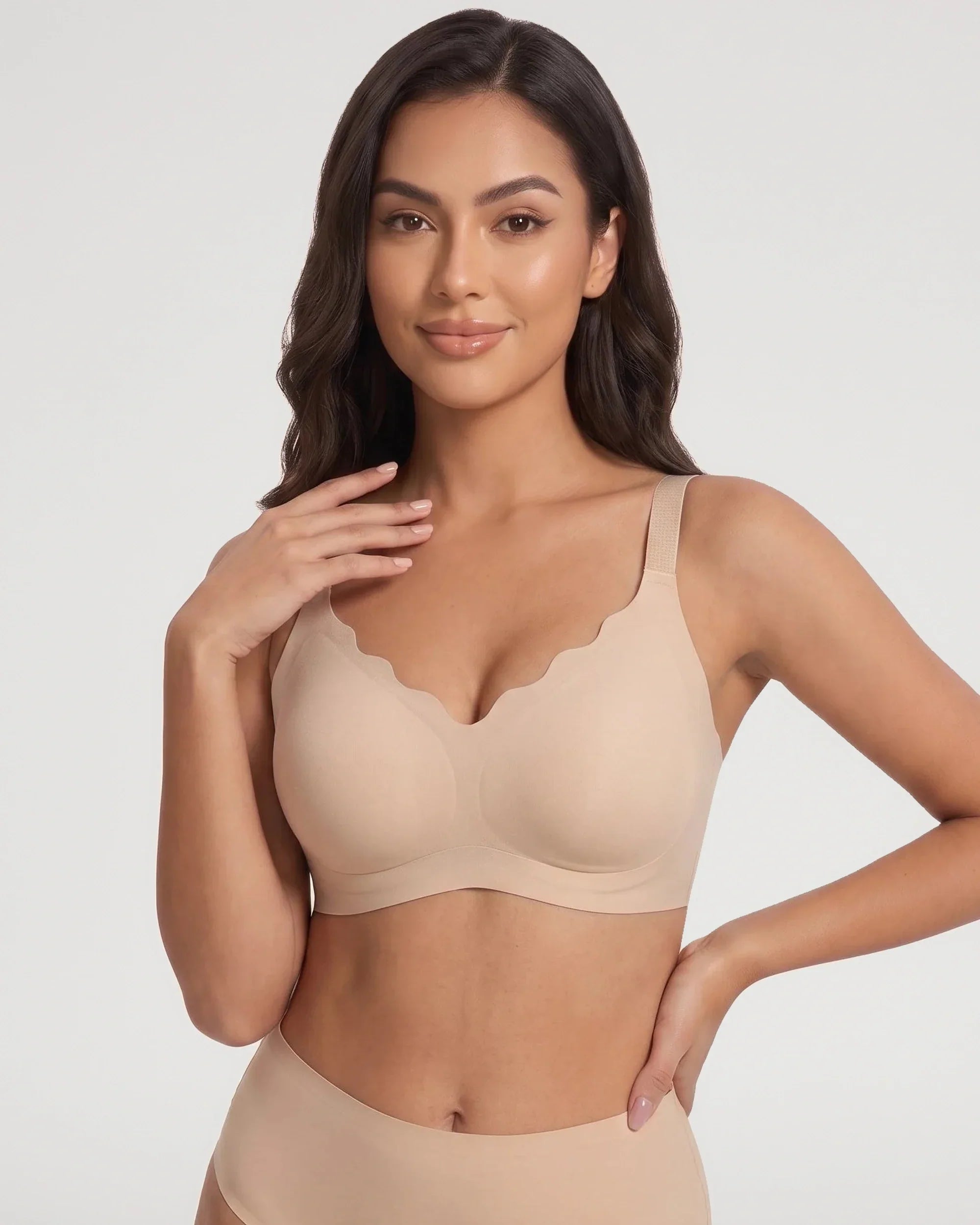 Sujetador Push-Up Efecto Gel con Borde Ondulado