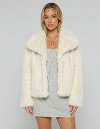 Ottavia | Chaqueta de Pelo Sintético con Cuello Chal