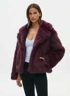Ottavia | Chaqueta de Pelo Sintético con Cuello Chal