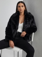 Ottavia | Chaqueta de Pelo Sintético con Cuello Chal