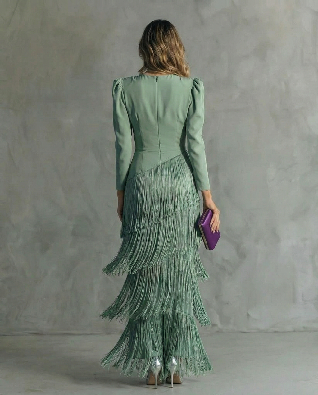 Chiara | Vestido Midi con Mangas Abullonadas