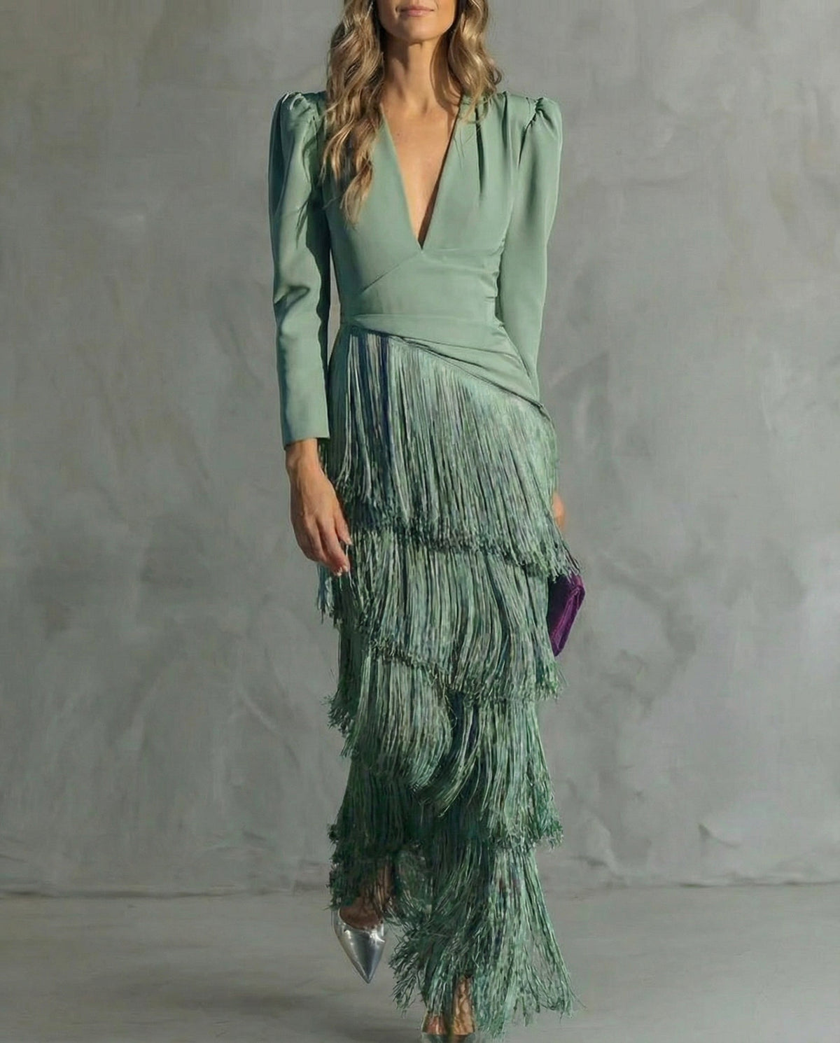 Chiara | Vestido Midi con Mangas Abullonadas